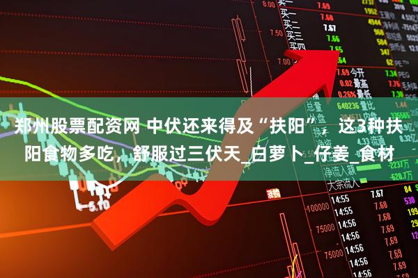 郑州股票配资网 中伏还来得及“扶阳”，这3种扶阳食物多吃，舒服过三伏天_白萝卜_仔姜_食材